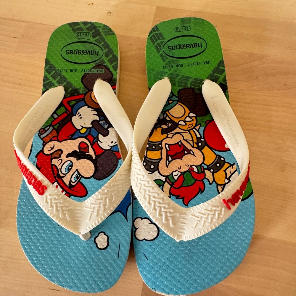 Havaianas Kids Mario Bros Flip Flops 13C/1Y